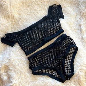 FISHNET TOP AND BOTTOM SET